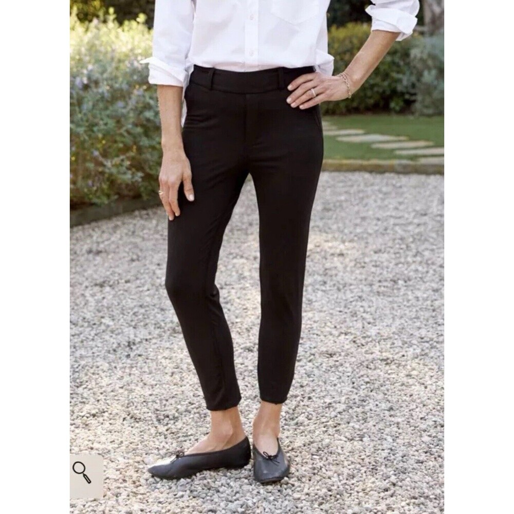 FRANK & EILEEN Murphy Billion Dollar Pants Black Cotton Lab 600 Size Extra Small